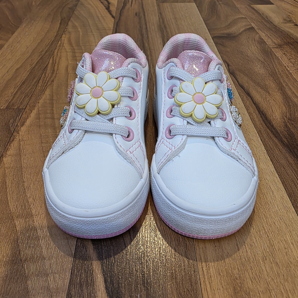 Cynthia Rowley White and Pink Toddler Sneakers